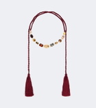 Jennifer Behr Leah crystal--embellished silk necklace