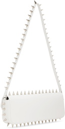 Abra White Spike Baguette Bag