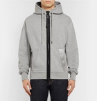 TOM FORD - Oversized Logo-Trimmed Garment-Dyed Fleece-Back Cotton-Jersey Hoodie - Men - Gray