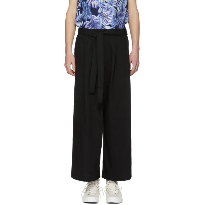 Photo: Naked and Famous Denim SSENSE Exclusive Black Wide Pants 