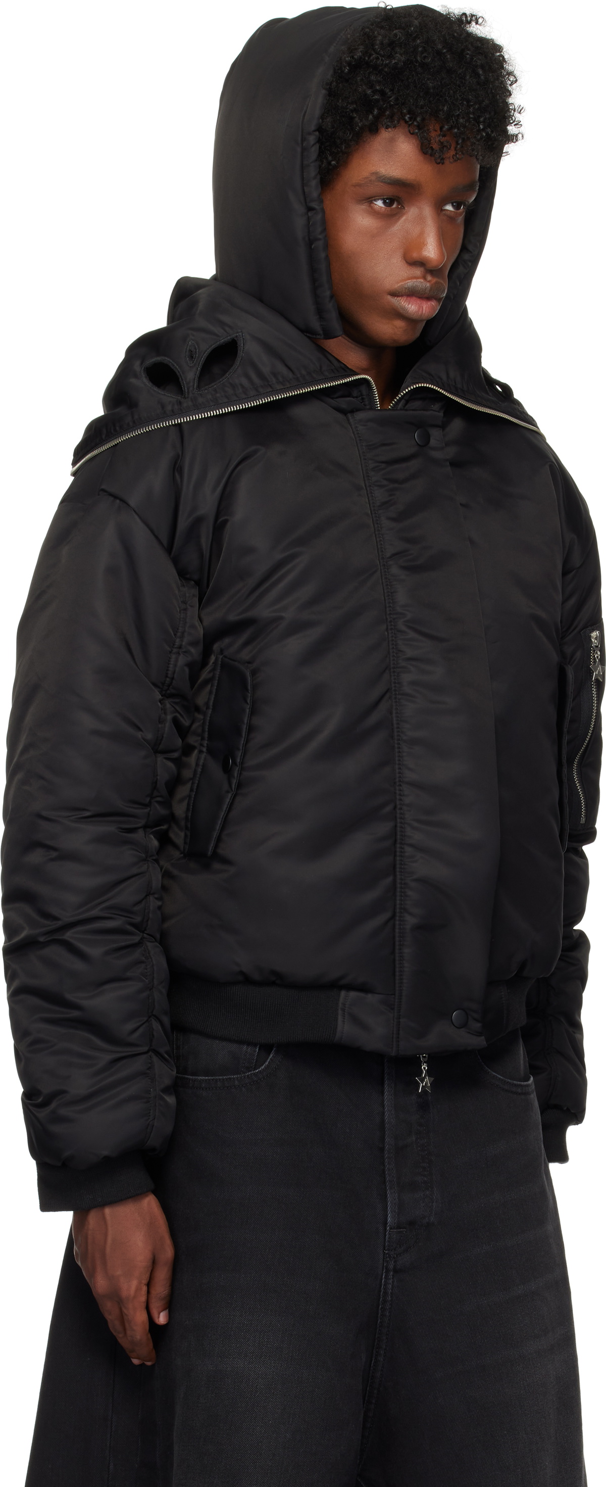 Ashley Williams Black Butterfly Bomber Jacket