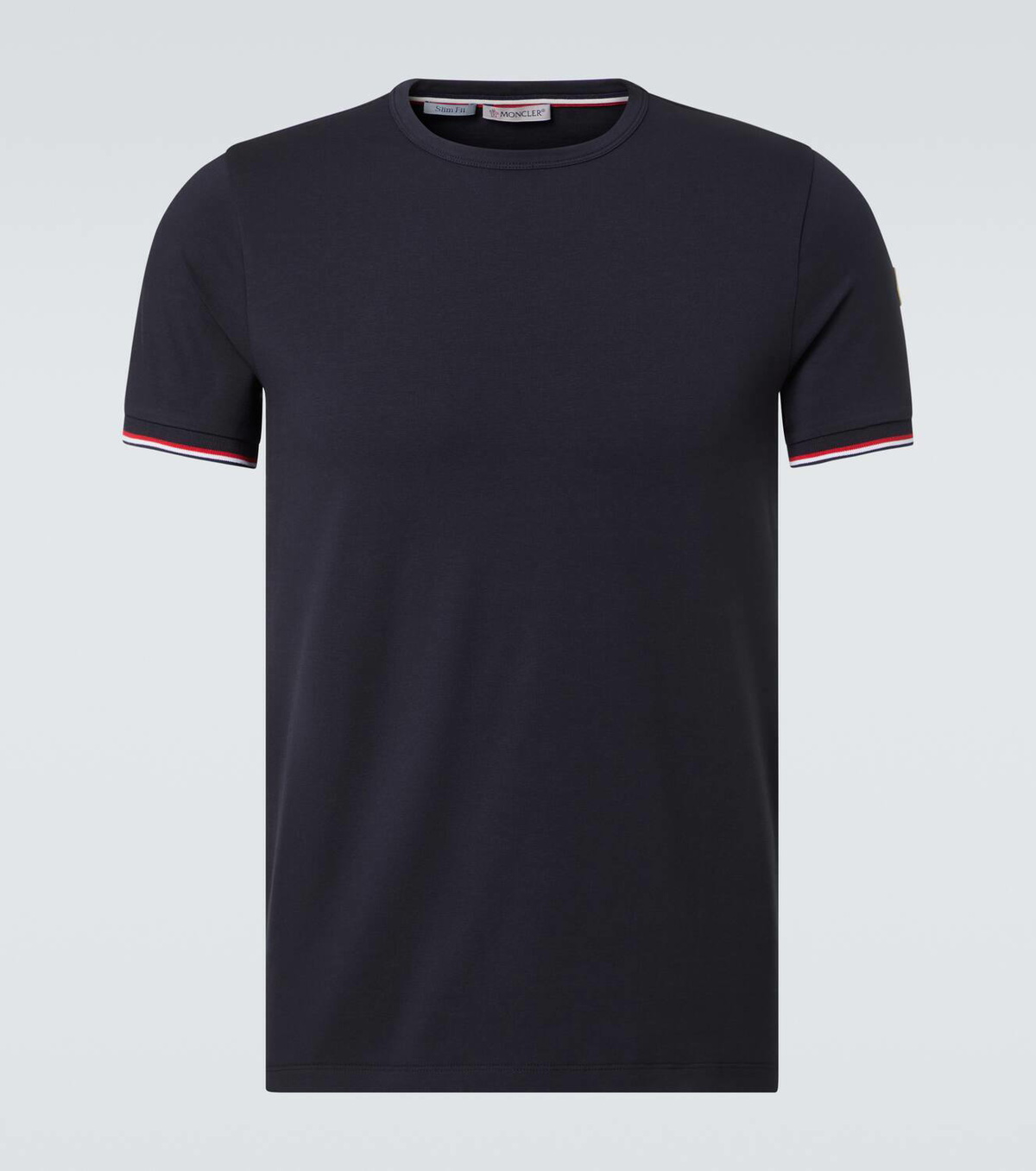 Moncler Tricolor cotton-blend jersey T-shirt Moncler