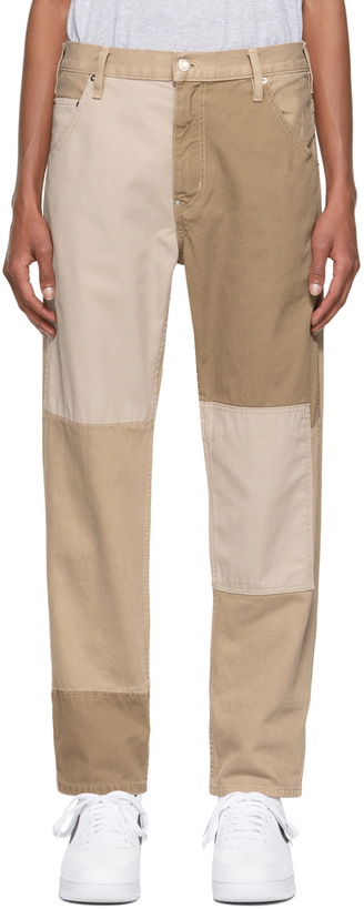 Photo: Helmut Lang Beige Tapered Utility Jeans