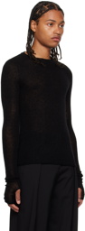LOW CLASSIC Black Rolled Edge Sweater