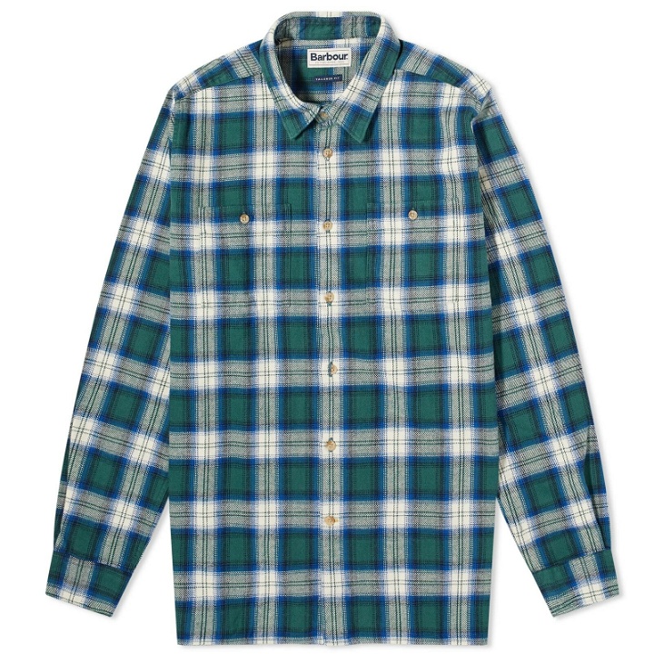 Photo: Barbour Men's Tobias Check Shirt in Washed Green