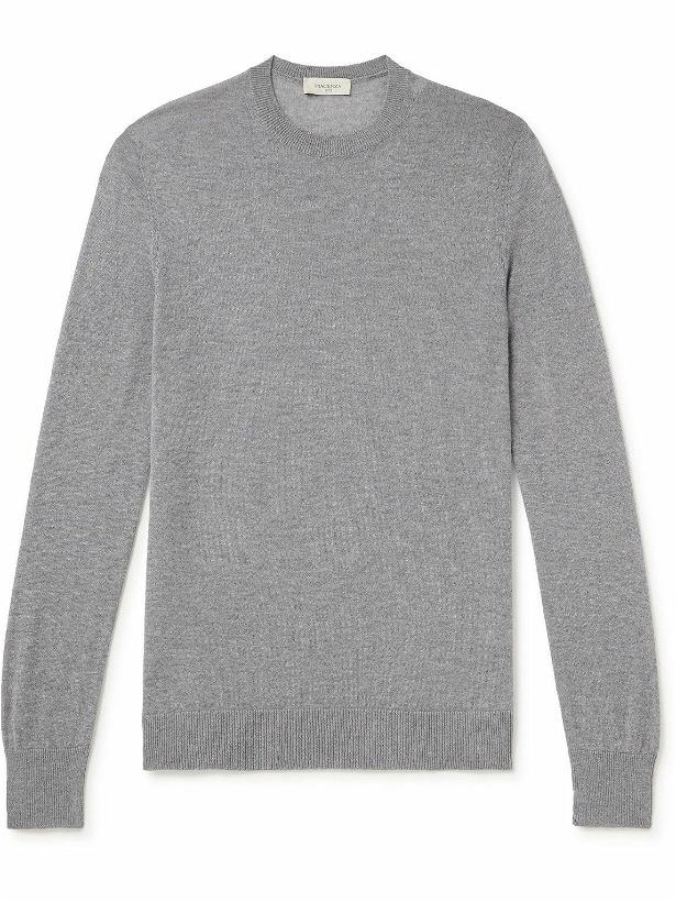 Photo: PIACENZA 1733 - Mulberry Silk and Cashmere-Blend Sweater - Gray
