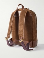 Bennett Winch - Leather-Trimmed Suede Backpack