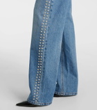 Stella McCartney Studded low-rise wide-leg jeans