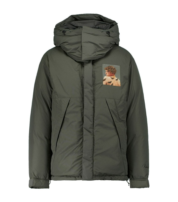 Photo: Undercover - Printed hooded puffer jacket