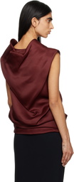 KHAITE Red Luola Top