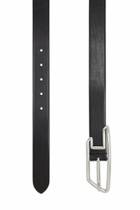 Diesel 3cm leather belt with D-logo buckle - Belts - Unisex - Black