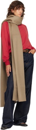 La Collection Taupe Wool Cashmere Julie Scarf