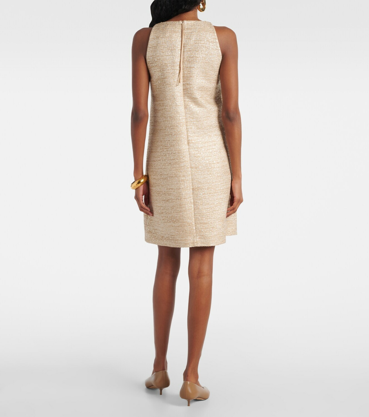 Dorothee Schumacher Shiny Coolness lamé tweed shift dress