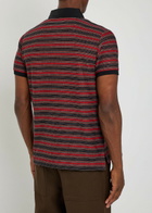 Vivienne Westwood Striped Logo Cotton Polo Shirt Red