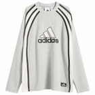 Adidas Men's Warm-Up Long-Sleeve Top in Grey Two