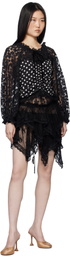 Yuhan Wang SSENSE Exclusive Black Layered Miniskirt