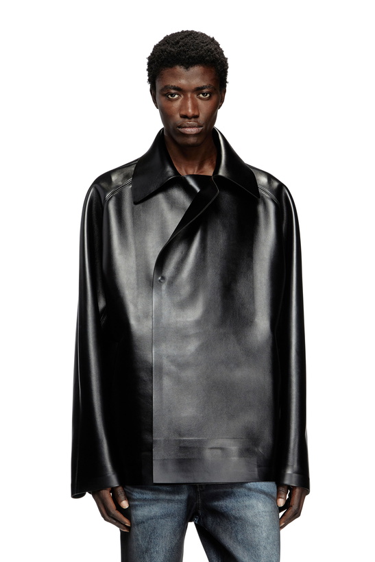 Photo: Diesel Oversized neoprene-bonded tailored jacket - Jackets - Unisex - Black