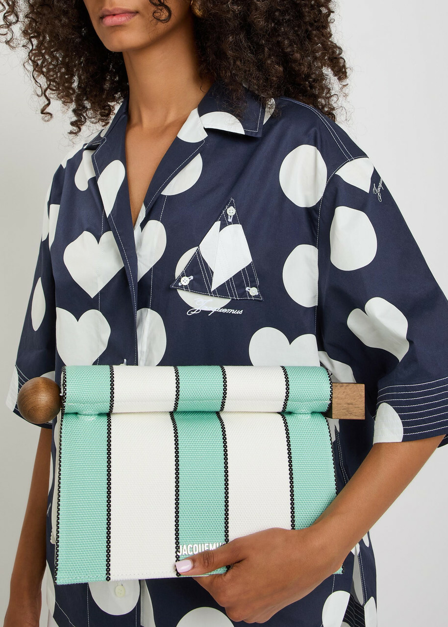 Jacquemus La Chemise Marin Polka dot Cotton-poplin Shirt Navy