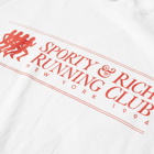 Sporty & Rich 94 Running Club T-Shirt in White/Cherry