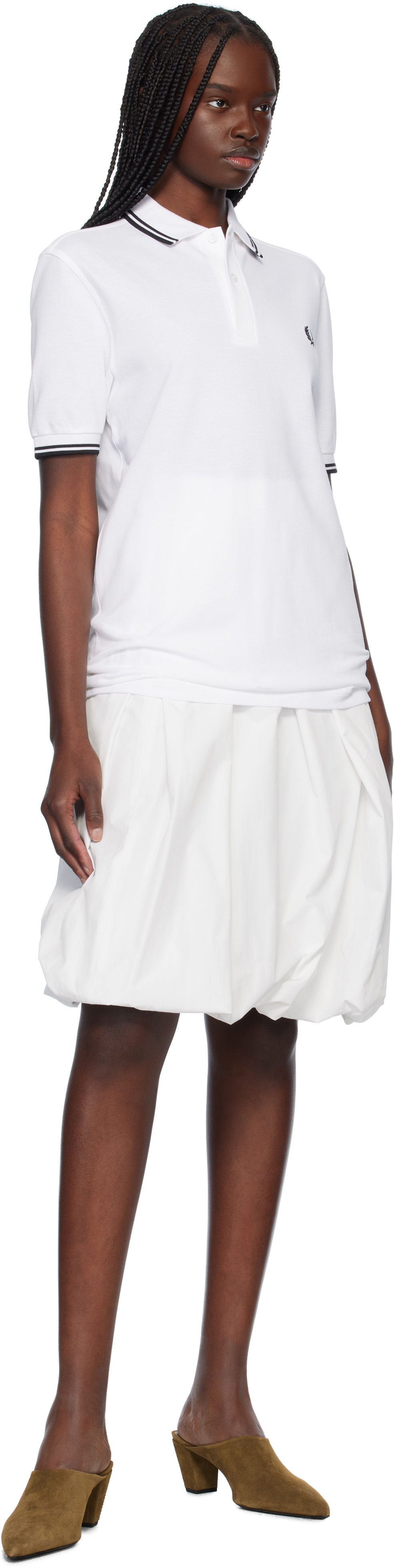 Comme des Garçons Shirt White Fred Perry Edition 'Strong Will' Polo