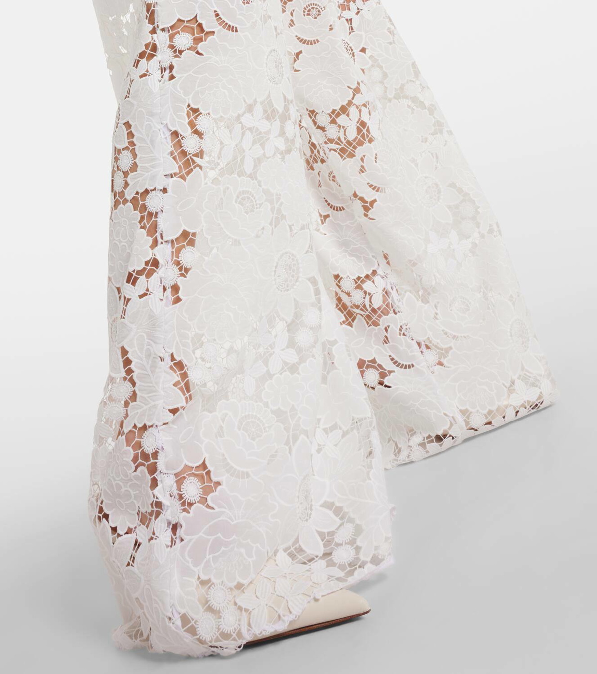Oscar de la Renta High-rise wide-leg lace pants