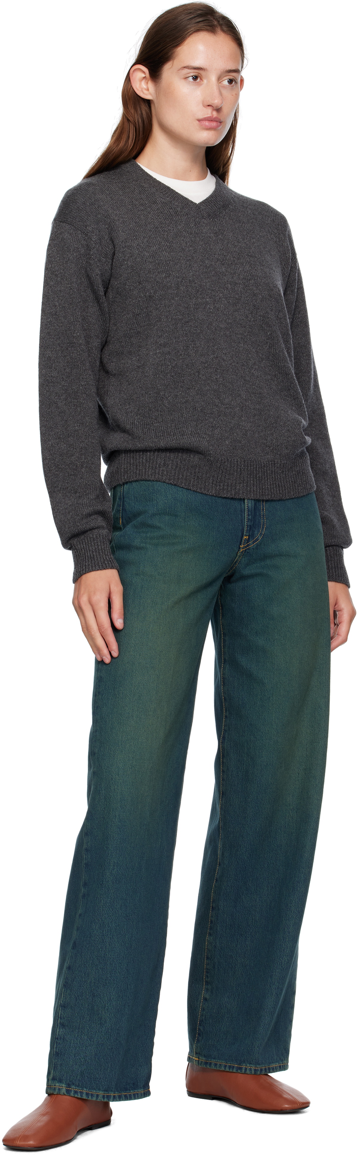 6397 Blue Wide Jeans