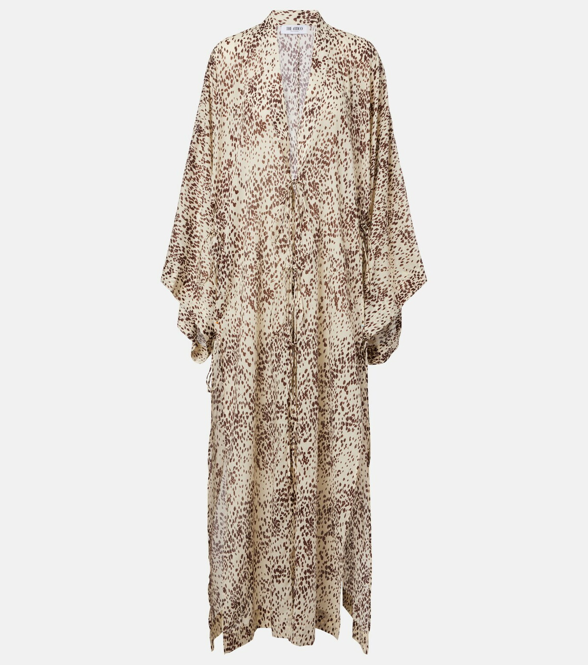 The Attico Leopard-print cotton beach cover-up
