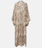 The Attico Leopard-print cotton beach cover-up