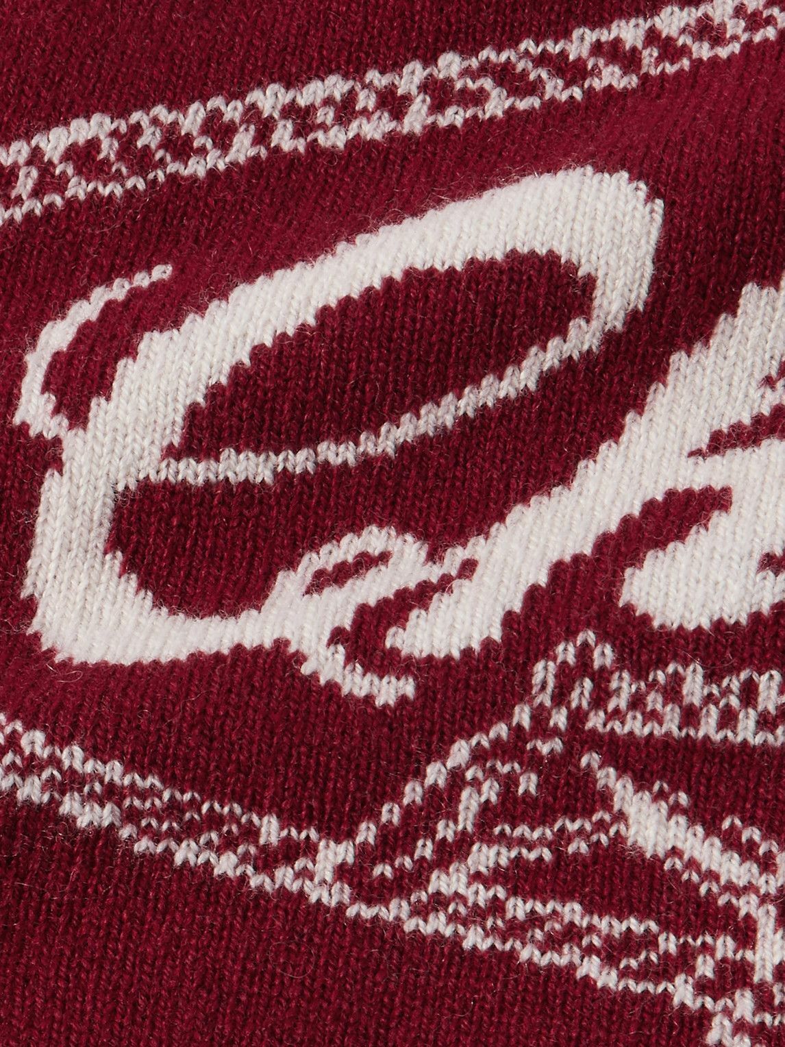 Cherry Los Angeles - Horse Power Logo-Jacquard Wool and Cashmere-Blend Beanie