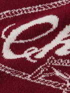 Cherry Los Angeles - Horse Power Logo-Jacquard Wool and Cashmere-Blend Beanie