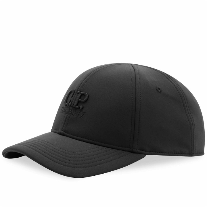Photo: C.P. Company Men's Shell-R Logo Cap in Black