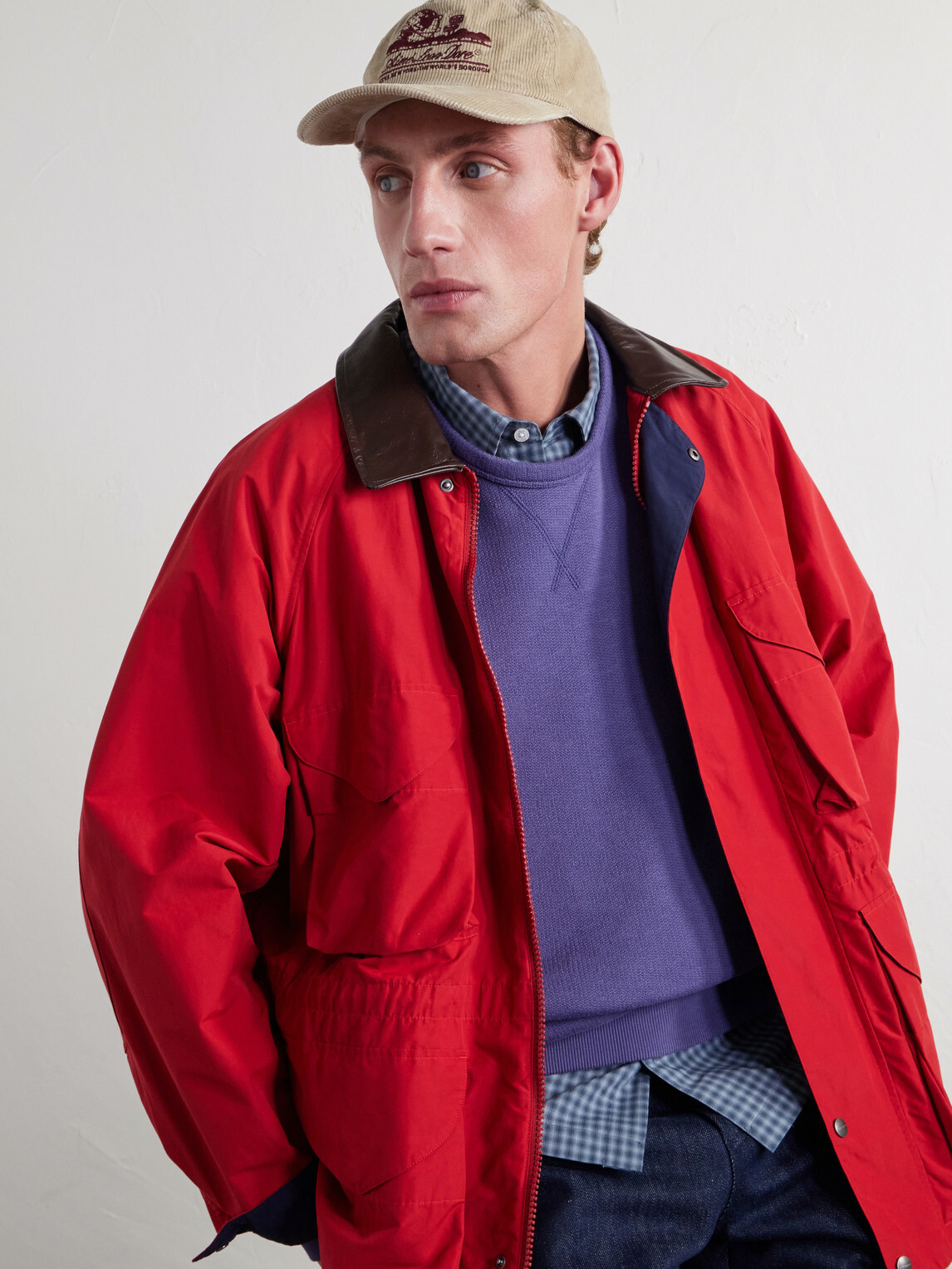 Aimé Leon Dore - Unisphere Embroidered Cotton-Blend Corduroy Baseball Cap - Neutrals