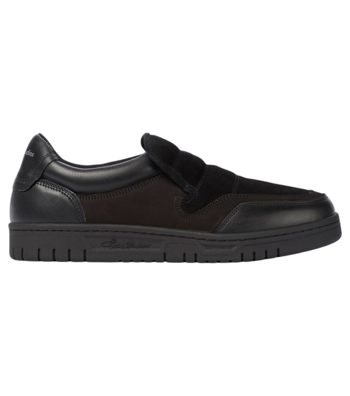 Acne Studios黒スエードシューズ Acne Studios Perforated Sneakers - Black | Garmentory