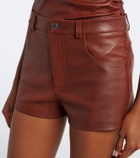 Stouls Roxie mid-rise leather shorts