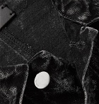 AMIRI - Oversized Striped Paint-Splattered Denim Jacket - Black