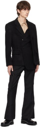 The World Is Your Oyster Black Double-Layer Blazer