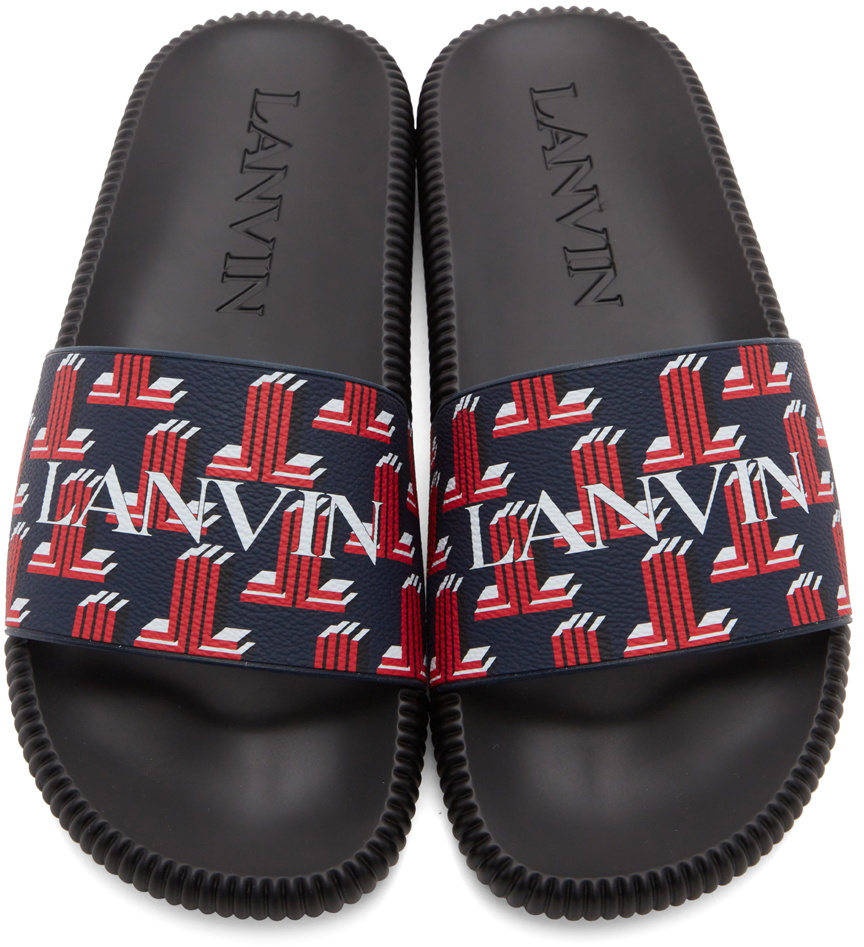 Lanvin Black & Red Arpège Slides Lanvin display picture 3