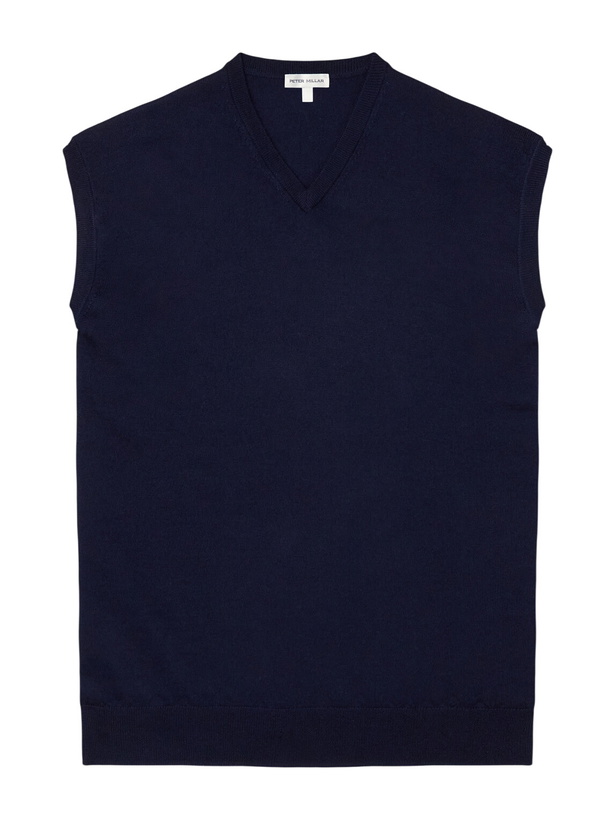 Photo: Peter Millar - Autumn Merino Wool and Lyocell-Blend Vest - Blue