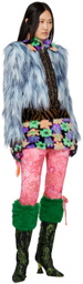 SHUTING QIU Blue Patchwork Jacket