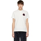 Moncler White Boxer Polo