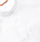 Barena - Oversized Grandad-Collar Cotton-Poplin Half-Placket Shirt - White