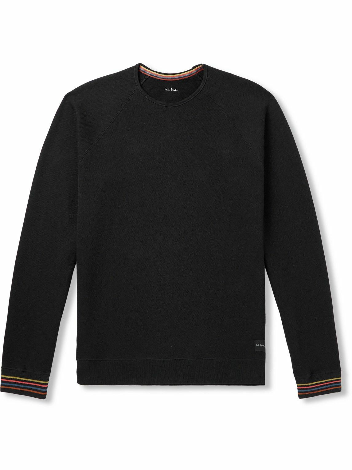 Paul Smith - Striped Cotton-Jersey Sweatshirt - Black