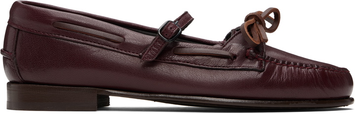 Photo: HEREU Burgundy Lorea Supple Shiny Loafers
