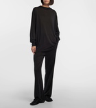 The Row Lanuit silk sweatpants