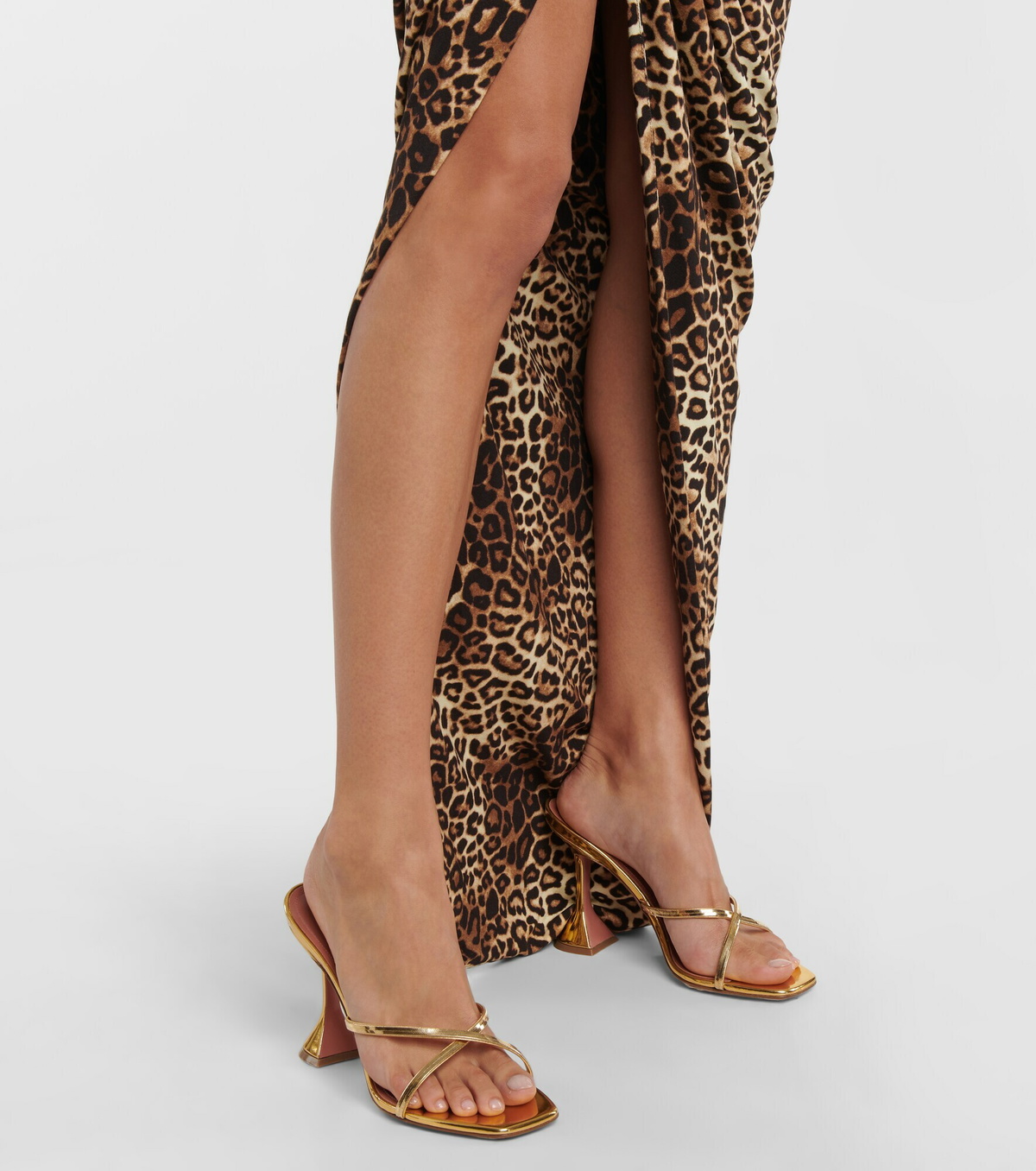 Amina muaddi outlet leopard mules