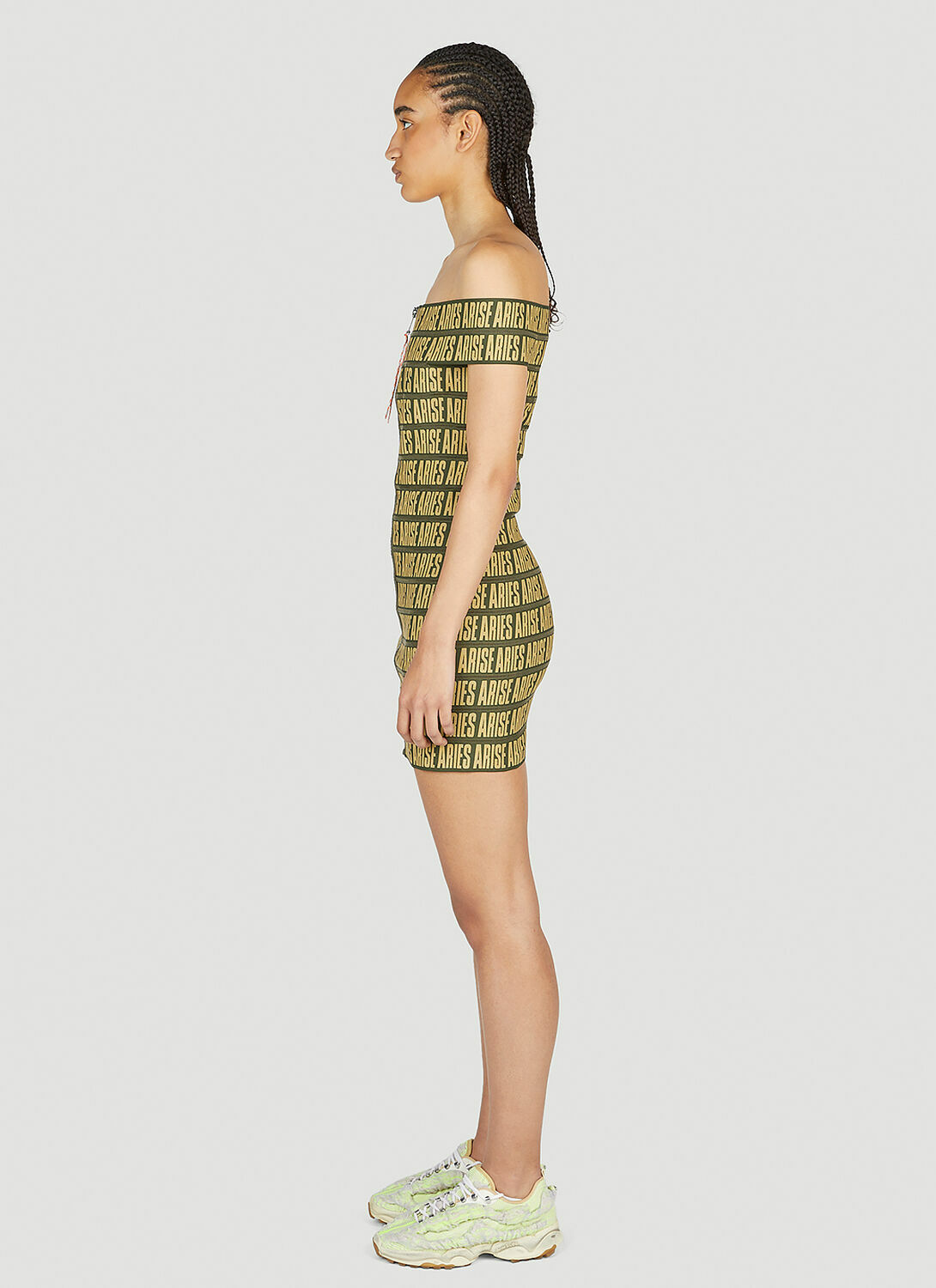Aries Press Gothic Logo Mini Dress