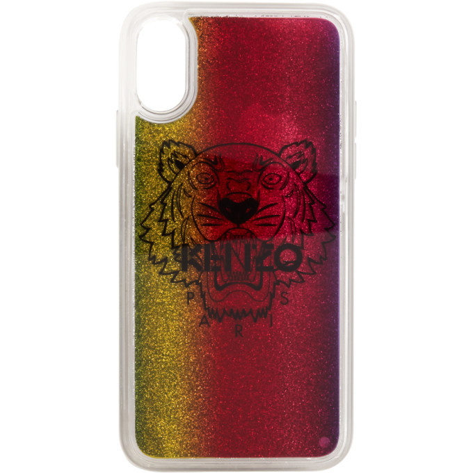 Photo: Kenzo Multicolor Glitter Tiger Head iPhone X/XS Case