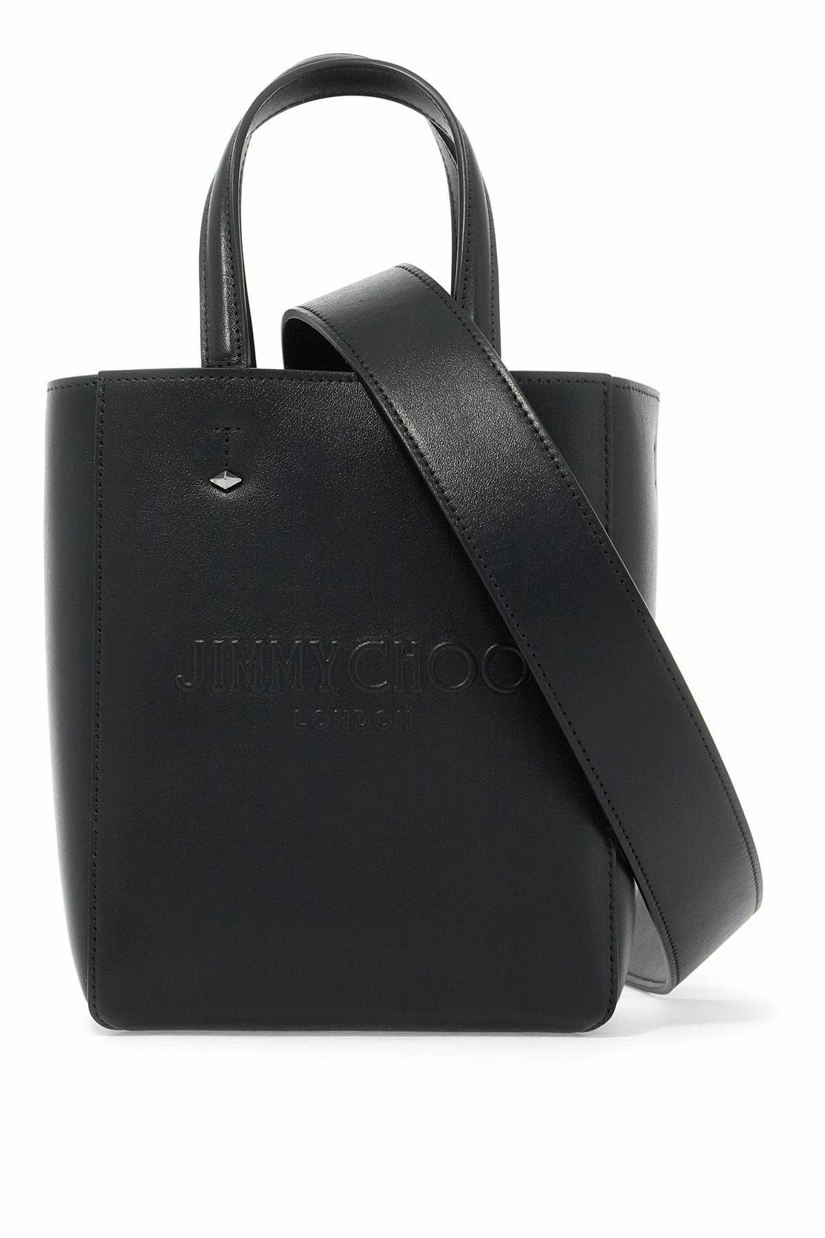 JIMMY CHOO smooth leather lenny n/s tote bag. Black Jimmy Choo