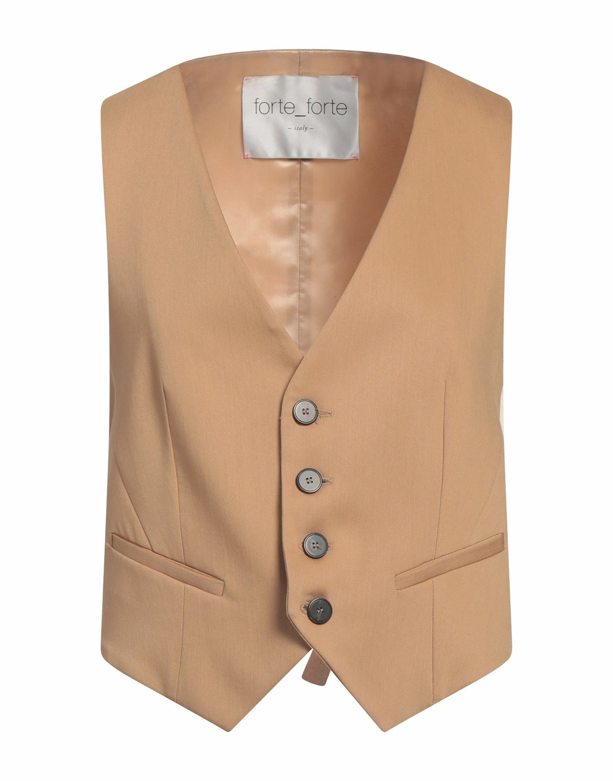 Forte_forte Womens Tailored Vest in Sand