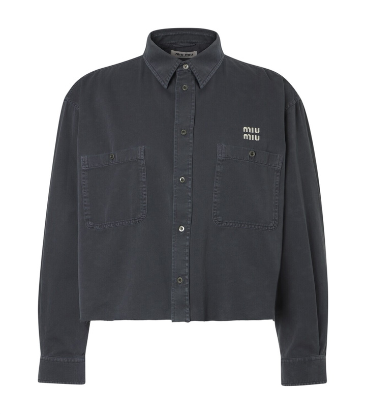 Photo: Miu Miu Logo denim shirt